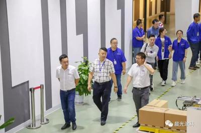 晨光集團董事長繆國元率中高層領導、企業骨干赴江蘇湯姆集團參觀交流