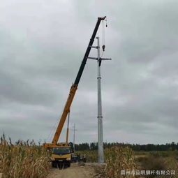 商洛電力桿塔生產廠家 非預應力電桿 陜西新聞35kv 霸州市益明鋼桿